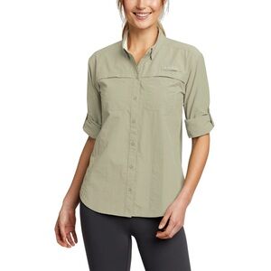 Eddie Bauer Adventurer® Pro Field Shirt Green button up vented woman’s size S